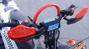 RSI Snowmobile Handlebar Pads installed on RSI pivoting risers