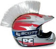 PC Racing Helmet Mohawk White