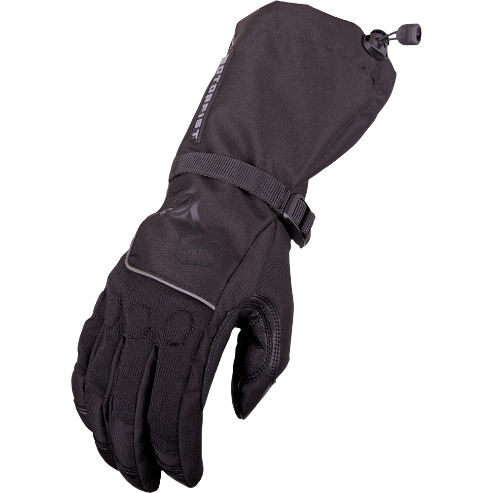 HALVARSSONS PRIMUS MITTS BLACK WATERPROOF THERMAL LEATHER MOTORCYCLE GLOVES 