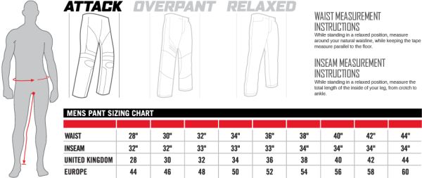 Men S Pants Measurement Chart