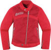 Icon Womens Hella 2 Textile Jacket Red